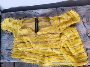 Yellow Textured dress