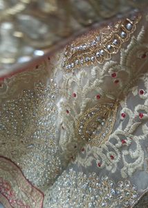 Stunning Golden &amp; Red Lehenga Choli