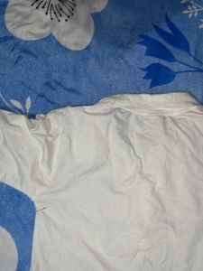 White Printed Short Sleeve Shirt
