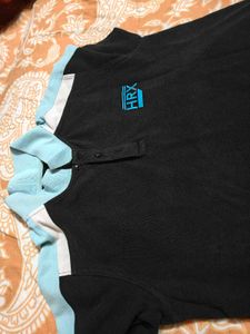 HRX Men's Black Polo T-Shirt