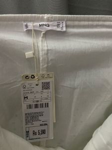 MANGO Brand New Luxury White M Embroidered Dress