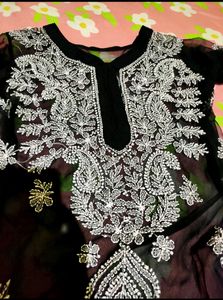 Black Chikankari Kurti