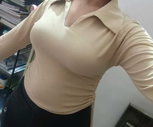 Stylish Beige Ethnic korean top