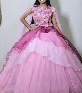 Stunning Pink Floral Gown