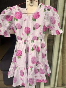 Floral Print Puff Sleeve Dress