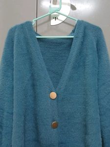 Teal Knit Cardigan