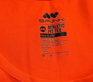 Bright Orange Athletic T Shirt