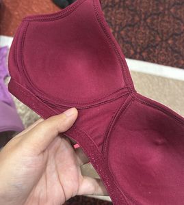 Two Comfy Bras - Burgundy &amp; Lavender