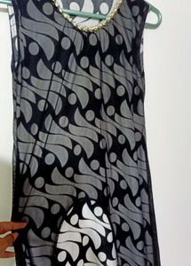 Elegant Black Sheer long Dress