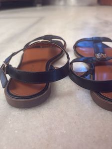 Tommy Hilfiger Black Flat Sandals