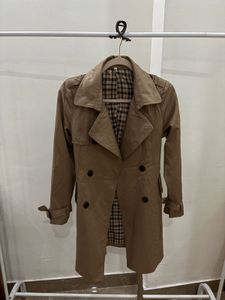 DOUBLE BREASTED TAN KHAKI  TRENCH COAT