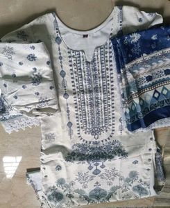 Art Silk Kurti Set (3-Piece)