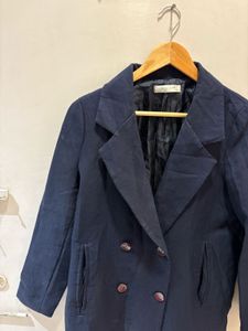 Navy Double-Breasted Coat