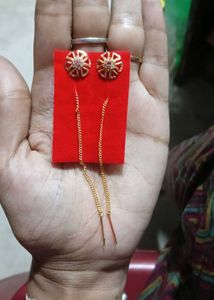 Elegant Gold Plated Drop Earrings