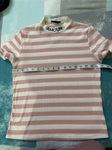 Striped "Amour" Top
