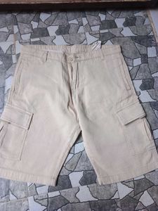 Men's Beige Cargo Shorts