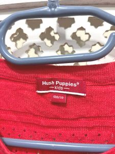 ✈️Hush Puppies Red Crop Knit Top H