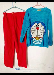 Doraemon Pajama Set - Cute and Comfy!