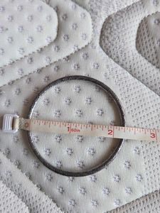 Pure  Silver Etched Bangle Bracelet