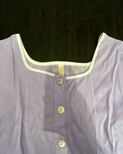 Cute Lavender Puff Sleeve Blouse