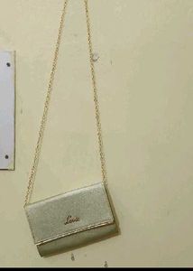 Lavie Gold Clutch with Chain