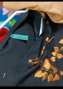 Black And Orange Colour Ka Kurta Set