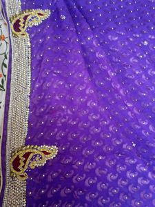 Beautiful Purple Colour Saree