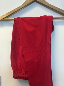 Red Cotton Leggings