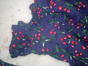 y2k cherry print button up