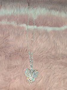 Sparkling Butterfly Pendant Necklace