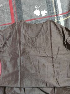 Elegant Brown Kurta Set with Dupatta