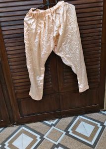Elegant Peach Kurta with Silver Embellishments