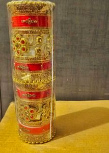 Bridal Chura Set - Red &amp; Gold