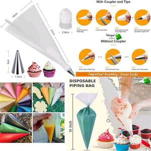 12 Pieces Cake Decoration Nozzles + Free 10 Bags