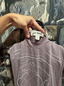 Lavender Embellished Bodycon dress