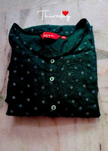 Fusion Green Printed Kurta