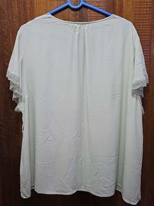 Marks &amp; Spencer Mint Green Lace detail Top