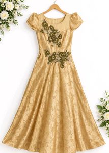 Elegant Gold Embroidered Gown
