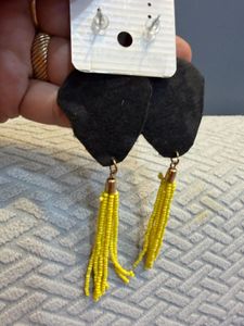 Quirky Embroidered Face Tassel Earrings