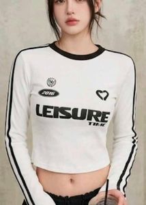 White Long Sleeve Graphic Acubi Top