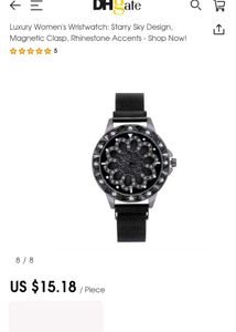 🌸Black Luxury Rotating Floral Dial Watch