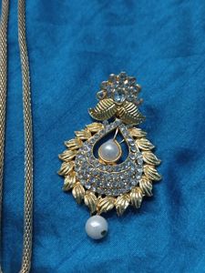 ✨ Golden polish pendant set Jewellery se