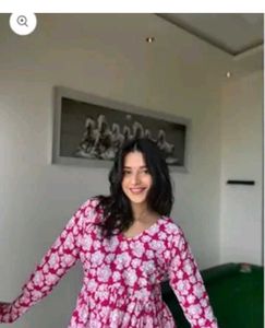 Chic Floral Print Kurta