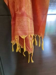 Elegant Banarsi Orange Stole