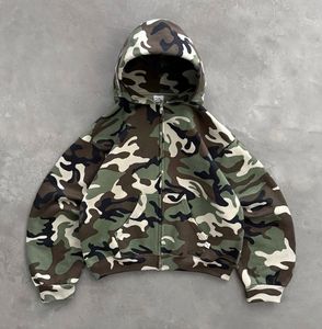 Camouflage Zip-Up Hoodie