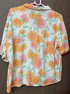 New Flowy Floral Print Button-Up Shirt