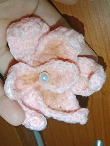 Handmade Crochet Flower Hair Clip