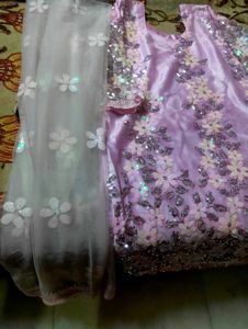 Stunning Lilac Kurta Set with Dupatta