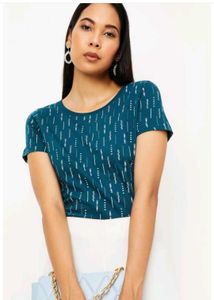 Teal Printed T-Shirt