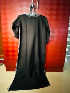Stylish Black Kurta with Camel Print